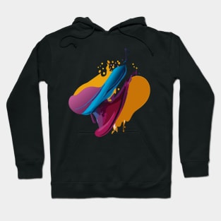 abstract fluid acrylics Hoodie